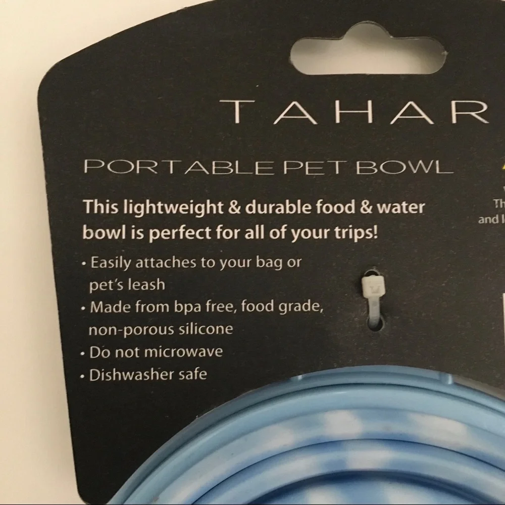 NEW Tahari 32 Oz Pet Portable Travel Collapsible Dog Bowl for Food & Water